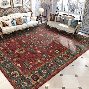 Tappeti Stampati Rossi per Arredamento Casa, Tappeti Persiani Lavabili per Soggiorno, Camera da Letto e Sala da Pranzo - Product Image 2