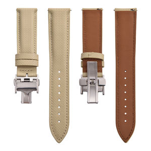 Bracelet de montre JUELONG en caoutchouc FKM hybride cuir, 18 mm/19 mm/20 mm/22 mm, à libération rapide, avec <span class=keywords><strong>boucle</strong></span> <span class=keywords><strong>ardillon</strong></span> <span class=keywords><strong>ou</strong></span> fermoir papillon - Product Image 2