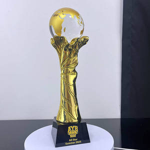 Trophées Personnalisés <span class=keywords><strong>Carte</strong></span> du <span class=keywords><strong>Monde</strong></span> Cristal Trophées Cristal Résine Or Argent Bronze Clair Globe Trophée et Récompense - Product Image 5