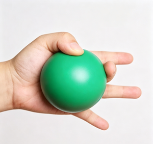 Ballon d'exercice pour doigts en PU orange portable, grand stock, 6,3 cm, avec logo, pour l'entraînement de la force de préhension et la rééducation médicale - Product Image 5