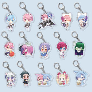 Porte-clés Anime relife dans un monde différent de zéro porte-clés en acrylique en carton pendentif pour amis - Product Image 5