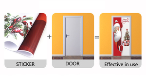 Adesivo della porta di natale buccia e bastone rimovibile carta <span class=keywords><strong>da</strong></span> parati impermeabile murale adesivo <span class=keywords><strong>da</strong></span> <span class=keywords><strong>parete</strong></span> in PVC adesivo per la decorazione - Product Image 5