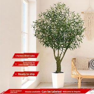Árbol de Olivo Artificial al por Mayor, Planta Artificial Grande en Maceta para Interiores, Decoración para Acción de Gracias, Navidad, Año Nuevo, Halloween - Product Image 6