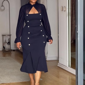 Nouvelle Collection Robes Femme Sexy à Lacets, Coupe Slim, Manches Longues, Taille Haute, Boutonnées sur le Devant, Tendance - Product Image 4