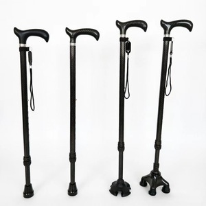 Hengshunhe Carbon Fiber Walking Stick Height Adjustable Anti Slip Support For Elderly Indoor Outdoor Use - Product Image 2