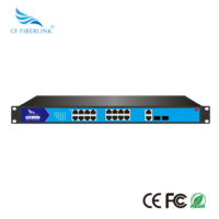 16+2+2 Gigabit PoE Network Switch Rakitan Rak IEEE802.3af/at 52V/7.3A 380W 30W Daya Port Maksimum SNMP Kapasitas 38Gbps QoS