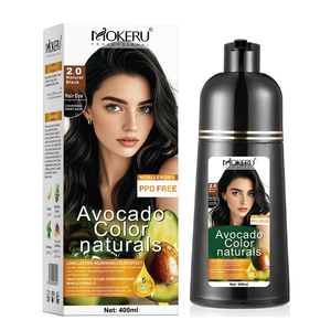 Mokeru Teinture capillaire naturelle disponible en 4 senteurs 2.0 Noir naturel 400ml Sans <span class=keywords><strong>PPD</strong></span>, sans allergies avec extraits de fruits et 5 huiles de fruits - Product Image 2