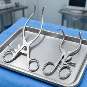 เครื่องถ่างเหงือก Odontomed Gelpi สำหรับห้องผ่าตัด ทำจากสแตนเลส ตามคำขอของลูกค้า แบบโค้ง ขนาด 3.5 นิ้ว 7 นิ้ว สีเงิน ได้รับการรับรองมาตรฐาน CE รับประกัน 2 ปี ระดับ Class - Product Image 2