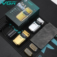 Rasoir à lames VGR V-350 pour hommes, rasoir pratique, tondeuse à cheveux numérique intelligente, machine à raser pour un nettoyage en profondeur