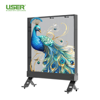 Nouvel afficheur LED holographique transparent COB P3.91 1000x2000mm 6000 nits, écran publicitaire pliable pour magasin de détail