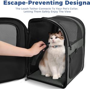 Sac à dos de transport respirant pour chat d'extérieur, sac à dos de voyage pour animaux de compagnie - Product Image 3
