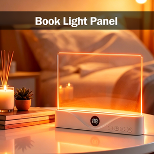 Reading Night <b>Light</b> Wedge Desk Lamp for Travel Bedroom Book Night <b>Light</b> Reading Book Lamp Portable <b>LED</b> Flat Book <b>Light</b> - Product Image 3