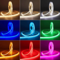 Bande lumineuse LED COB flexible 12V 320LEDs/m haute densité IP20 RGB blanc chaud blanc froid pour la décoration intérieure bande lumineuse d'éclairage