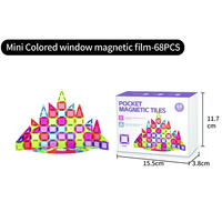 Offre Spéciale : Ensemble de 68 Mini Tuiles Magnétiques Colorées pour Fenêtre, Blocs de Construction 3D DIY en ABS, Jouet Éducatif STEM pour Enfants, Idéal pour le Jeu en Intérieur