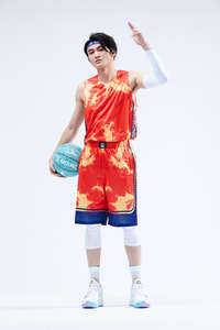 เสื้อบาสเก็ตบอลสำหรับผู้ชายเสื้อบาสเก็ตบอลแห้งเร็วระบายอากาศได้ดี100% โพลีเอสเตอร์ระเหิดพิมพ์ลายดีไซน์สำหรับผู้ใหญ่สีน้ำเงินไซส์พิเศษ - Product Image 3