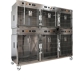 Equipo Veterinario de Lujo, Jaula Clásica de Acero Inoxidable 304 con Lámpara de Calor para Animales Pequeños, Cámara de Oxígeno para Recuperación - Product Image 5