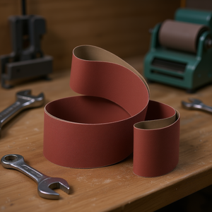 Banda de tela abrasiva 1750x150 mm de corindón grano 120 para aplicaciones de lijado - Product Image 3