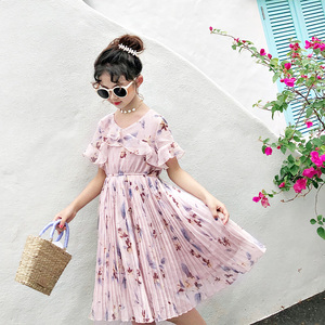 Robe de fête pour enfants, robe de princesse florale à la mode, robe longue pour filles, achat en ligne en Chine, directement de l'usine chinoise - Product Image 4