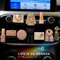 Désodorisant de Voiture Luxe Unique à Clip Ventilation, Parfum Moderne, Sac Chaîne, Décoration Intérieure Automobile, Diffuseur d'Arôme
