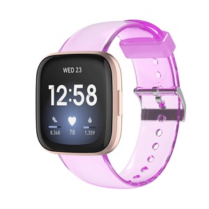 Correa de Repuesto para Reloj Inteligente <span class=keywords><strong>Versa</strong></span>/<span class=keywords><strong>Versa</strong></span> <span class=keywords><strong>Lite</strong></span>/<span class=keywords><strong>Versa</strong></span> 2, Accesorios de Color Sólido, Correa de Reloj de TPU Transparente con Pasador de Acero Inoxidable - Product Image 2
