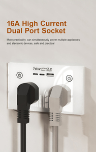 เต้ารับอัจฉริยะ Tuya Smart UK 70W ชาร์จเร็วพิเศษ พอร์ต USB-C คู่ พร้อมควบคุมเวลาผ่านแอปและสั่งงานด้วยเสียง <span class=keywords><strong>Alexa</strong></span> - Product Image 4