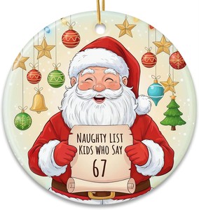 Ornement de Noël en céramique <span class=keywords><strong>personnalisé</strong></span> Père Noël, ornement rond en céramique à sublimation, vente en gros d'usine - Product Image 3
