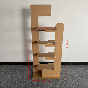 Hot-bán mới tùy chỉnh thân thiện với môi Trọng lượng nhẹ có thể gập lại sóng thang Kệ hiển thị đứng cho hàng may mặc hiển thị hiện đại - Product Image 4