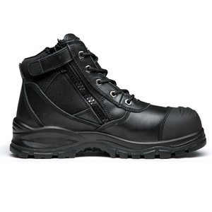 Botas de Seguridad con Puntera de Acero Estándar SBP, de Cuero Corregido Negro de Primera Capa - Product Image 1