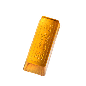 Tian Hu Imitation Gold Bar <b>Small</b> Size Yellow Crystal Ornament <b>Gift</b> For Home Decor - Product Image 2