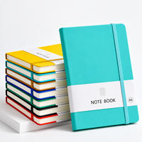 Carnet A5 personnalisé en cuir PU multicolore avec sangle, idéal pour la planification au bureau et la gestion d'usine