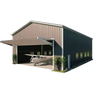 Airplane port construction design prefabricated building warehouse frame hangar hangar steel structure