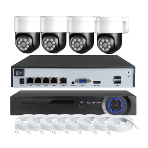 8MP thông minh PTZ camera trong nhà/ngoài trời có dây hệ thống an ninh 4CH POE NVR Kit màu đêm tầm nhìn thông minh hai chiều âm thanh - Product Image 1