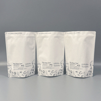 Sachet alimentaire compostable Doypack en papier kraft avec fermeture éclair, personnalisable, biodégradable, pour poudre