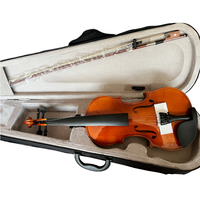 Violon d'entrée de gamme en tilleul 4/4 avec table en épicéa et côtés en érable, livré avec archet et étui – Instrument d'étude abordable, directement de l'usine