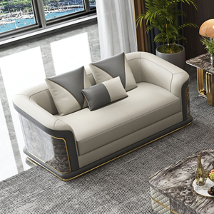 सेक्शनल सोफा विला लिविंग रूम सोफे घर के लिए ग्लॉस पेंट बैकरेस्ट सोफा घर के होटल अपार्टमेंट मॉल फर्नीचर के लिए - Product Image 4