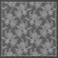 Tissu en dentelle acrylique Raschel tricoté léger à bord festonné floral blanc vintage pour robe de mariée et lingerie
