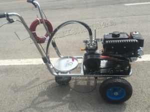 Hot Sale New Hand Push Cold Spray Road Marking Machine 5.5HP <b>Gasoline</b> Engine Adjustable 5-35cm Width Parking Lot - Product Image 4