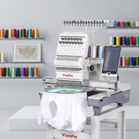 Machine à broder informatisée à tête unique, moteur 1200 tr/min, usage domestique, broderie automatique de casquettes, casquettes plates et sweats à capuche