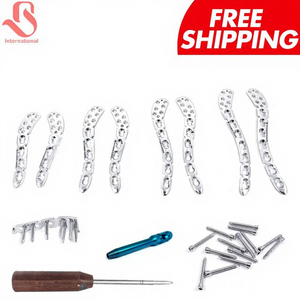 ชุดแผ่นล็อคกระดูกไหปลาร้าส่วนหน้าสแตนเลส BISONS พร้อมสกรู ไขควง ดอกสว่าน ชุดอุปกรณ์ผ่าตัดกระดูกและข้อ CE - Product Image 1