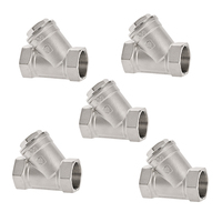 LISHUI Filter saringan tipe Y baja tahan karat, kontrol Manual katup saringan DN15-DN50 benang wanita untuk penyaringan air