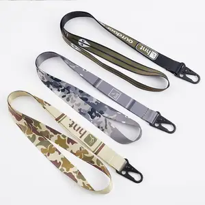 Camouflage Afdrukken Warmte Overdracht Sublimatie Nek Riem Lanyards Met Logo Custom