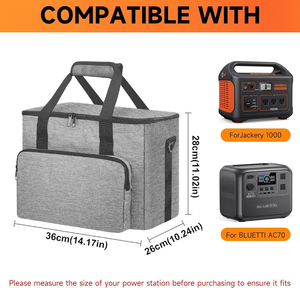 Bolsa de transporte portátil para Jackery Explorer 1000/ECOFLOW River Max/<span class=keywords><strong>Bluetti</strong></span> EB70S/GRECELL T1000 Power Station y accesorios - Product Image 2