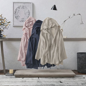 Camisa Casual de Manga Larga con Capucha y Tirantes para Mujer, Otoño 2025, Nueva, con Borlas, Transpirable, Simple, Hombros Caídos, Color Sólido, Prenda Exterior de Poliéster - Product Image 3