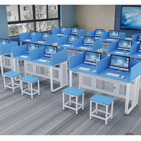 Étudiant primaire mobilier école physique université laboratoires informatiques ordinateur bureau et chaise de laboratoire informatique