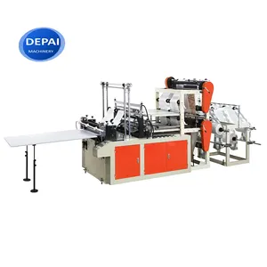 High speed 2-line heat sealing and cold cutting flat bag making machine for sale