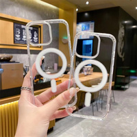 Coque Magnétique Transparente pour iPhone 16 Pro Max avec Boîte d'Emballage en Acrylique Antichoc
