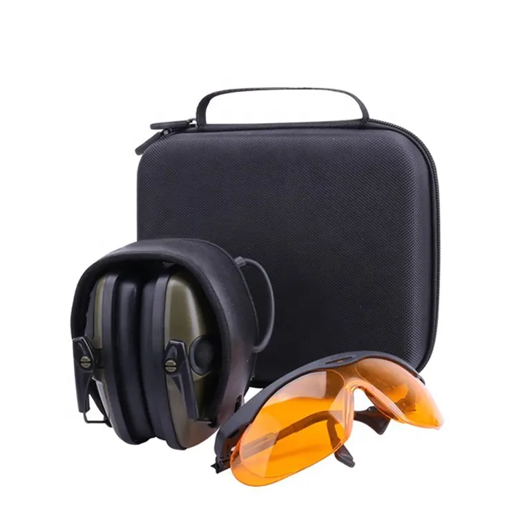 Eva Hard Opslag Travel Case Apparatuur Case Compatibel Met Elektronische Schieten Oorkap En Scherpe Shooter Veiligheid Eyewear Bril