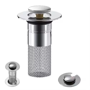 Press up Drain Stopper Anti-clog Filter <b>Mesh</b> Core Deodorant <b>Insect</b>-proof Bathroom Basin Drain Plug Accessories - Product Image 4