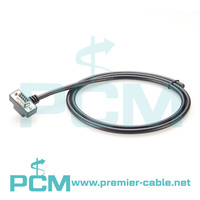 Slim Fit 4Pin UP Angle DB9 Hembra a un solo Cable serie de extremo abierto, Cable DB9 RS232 de perfil bajo, D-Sub 9 Pin a Cable de extremo de cable