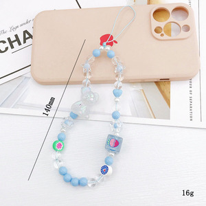 Nueva Cadena para Teléfono Móvil con Cuentas Hechas a Mano, Diseño de Lazo de Dibujos Animados, Colgante para Funda, Correa Anticaída para Muñeca para Mujer - Product Image 6